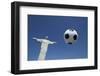 Soccer Ball Football At Corcovado Rio De Janeiro-LazyLlama-Framed Photographic Print