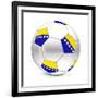 Soccer Ball/Football Bosnia and Herzegovina-PixBox-Framed Premium Giclee Print