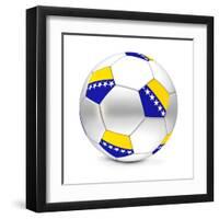 Soccer Ball/Football Bosnia and Herzegovina-PixBox-Framed Art Print