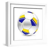 Soccer Ball/Football Bosnia and Herzegovina-PixBox-Framed Art Print