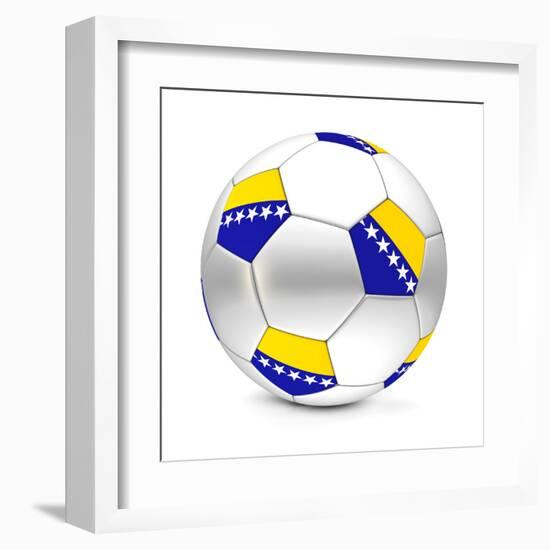 Soccer Ball/Football Bosnia and Herzegovina-PixBox-Framed Art Print