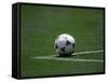 Soccer Ball in Corner Kick Position-Paul Sutton-Framed Stretched Canvas