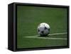 Soccer Ball in Corner Kick Position-Paul Sutton-Framed Stretched Canvas