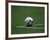 Soccer Ball in Corner Kick Position-Paul Sutton-Framed Photographic Print