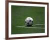 Soccer Ball in Corner Kick Position-Paul Sutton-Framed Photographic Print