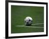 Soccer Ball in Corner Kick Position-Paul Sutton-Framed Photographic Print