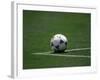 Soccer Ball in Corner Kick Position-Paul Sutton-Framed Photographic Print