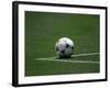 Soccer Ball in Corner Kick Position-Paul Sutton-Framed Photographic Print