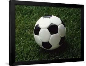 Soccer Ball in Grass-null-Framed Photographic Print