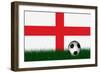 Soccer Ball over Green Grass-marphotography-Framed Premium Giclee Print