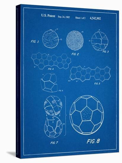 Soccer Ball Patent-null-Stretched Canvas