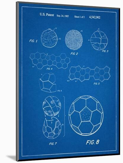 Soccer Ball Patent-null-Mounted Art Print