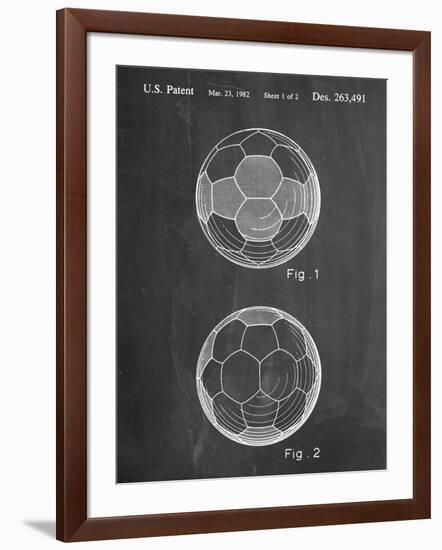 Soccer Ball Patent-null-Framed Art Print