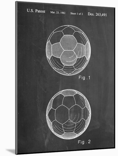Soccer Ball Patent-null-Mounted Art Print
