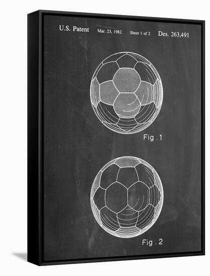 Soccer Ball Patent-null-Framed Stretched Canvas