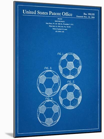 Soccer Ball Patent-null-Mounted Art Print