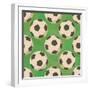 Soccer Balls on Grass, Seamless-Alexander Kulagin-Framed Art Print