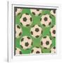 Soccer Balls on Grass, Seamless-Alexander Kulagin-Framed Art Print