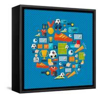 Soccer Champions Icons Set-Cienpies Design-Framed Stretched Canvas