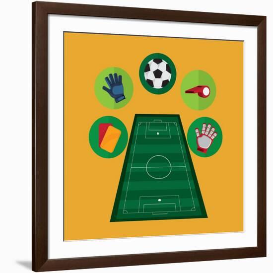 Soccer Club Design-Jemastock-Framed Art Print