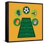 Soccer Club Design-Jemastock-Framed Stretched Canvas