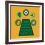 Soccer Club Design-Jemastock-Framed Art Print