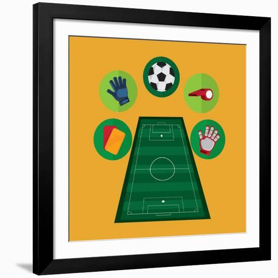 Soccer Club Design-Jemastock-Framed Art Print