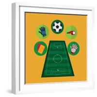 Soccer Club Design-Jemastock-Framed Art Print