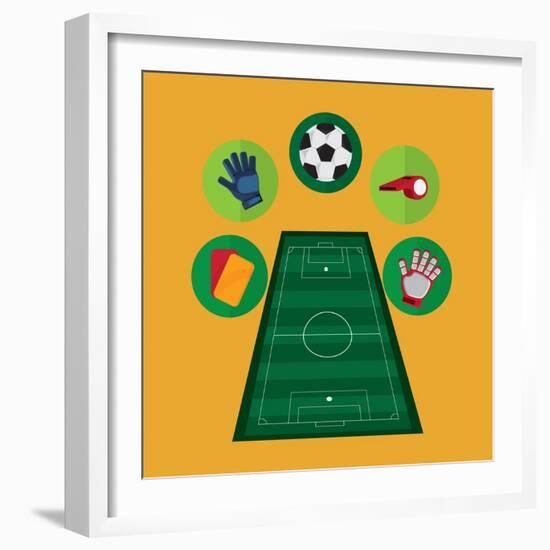 Soccer Club Design-Jemastock-Framed Art Print