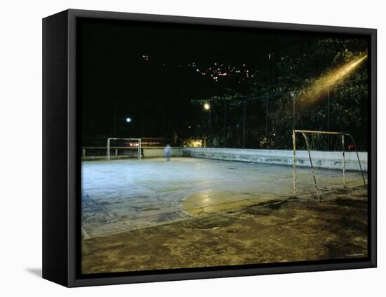 Soccer field Lit Up at Night, Rio de Janeiro, Brazil-null-Framed Stretched Canvas