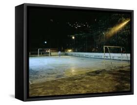 Soccer field Lit Up at Night, Rio de Janeiro, Brazil-null-Framed Stretched Canvas