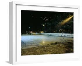 Soccer field Lit Up at Night, Rio de Janeiro, Brazil-null-Framed Premium Photographic Print