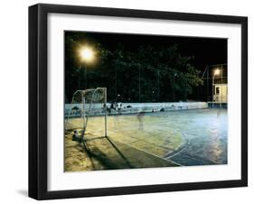Soccer field Lit Up at Night, Rio de Janeiro, Brazil-null-Framed Premium Photographic Print