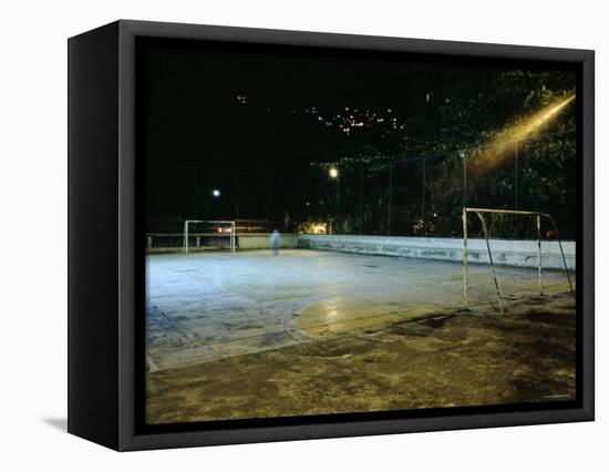 Soccer field Lit Up at Night, Rio de Janeiro, Brazil-null-Framed Stretched Canvas