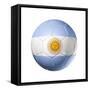 Soccer Football Ball With Argentina Flag-daboost-Framed Stretched Canvas
