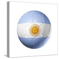 Soccer Football Ball With Argentina Flag-daboost-Stretched Canvas