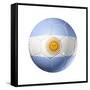 Soccer Football Ball With Argentina Flag-daboost-Framed Stretched Canvas