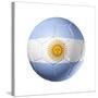 Soccer Football Ball With Argentina Flag-daboost-Stretched Canvas