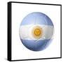 Soccer Football Ball With Argentina Flag-daboost-Framed Stretched Canvas