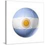 Soccer Football Ball With Argentina Flag-daboost-Stretched Canvas