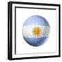 Soccer Football Ball With Argentina Flag-daboost-Framed Premium Giclee Print