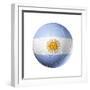 Soccer Football Ball With Argentina Flag-daboost-Framed Premium Giclee Print