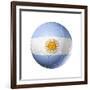 Soccer Football Ball With Argentina Flag-daboost-Framed Premium Giclee Print