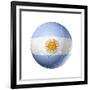 Soccer Football Ball With Argentina Flag-daboost-Framed Premium Giclee Print