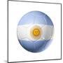 Soccer Football Ball With Argentina Flag-daboost-Mounted Art Print