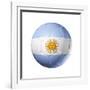 Soccer Football Ball With Argentina Flag-daboost-Framed Art Print