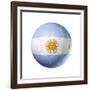 Soccer Football Ball With Argentina Flag-daboost-Framed Art Print