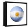 Soccer Football Ball With Argentina Flag-daboost-Framed Stretched Canvas