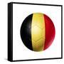 Soccer Football Ball With Belgium Flag-daboost-Framed Stretched Canvas