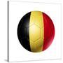 Soccer Football Ball With Belgium Flag-daboost-Stretched Canvas